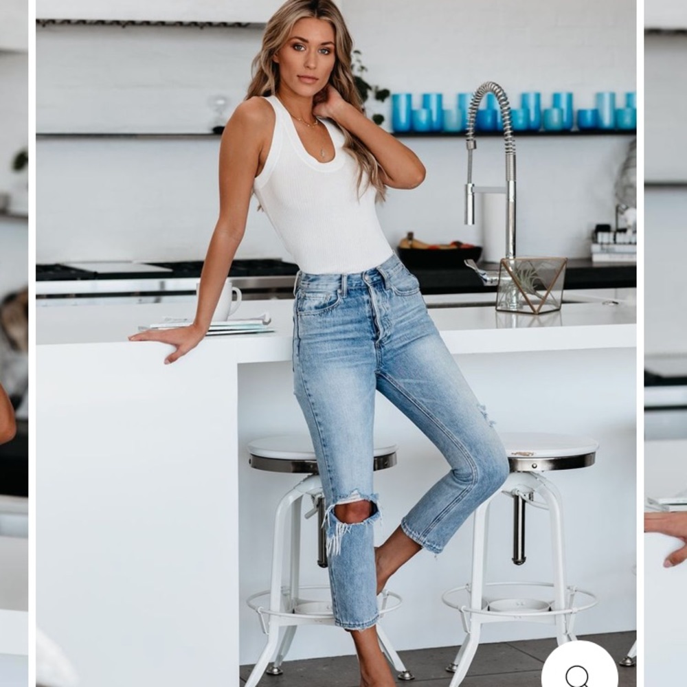 Vici Softest ever Ribbed Scoop Neck Tank-NEW